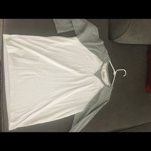 White and gray lucky baseball Tee